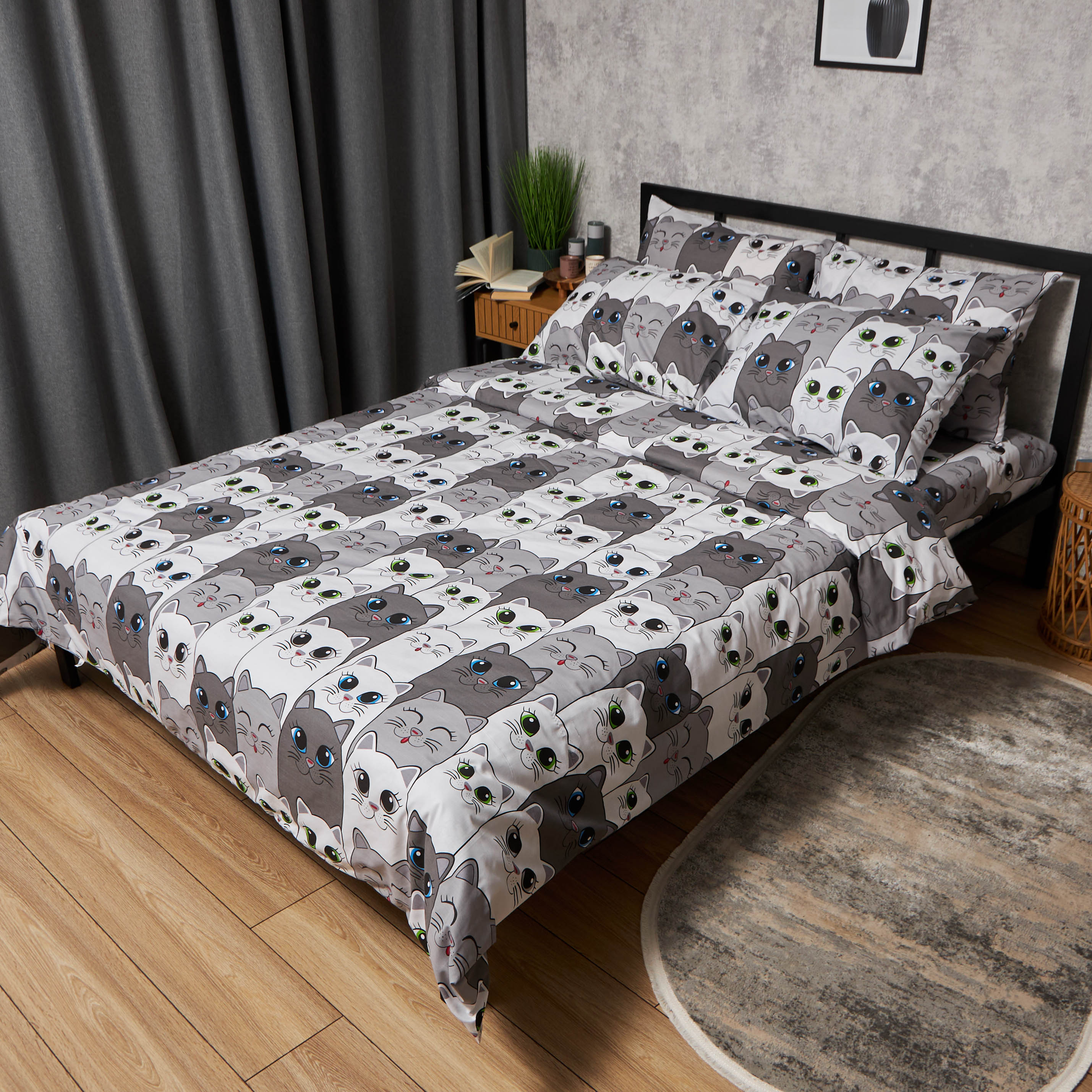 Комплект постельного белья Moon&Star Бязь Gold Люкс Furry Friends 143х210х2 нав. 2х50х70 (MS-820009266) - Фото 1