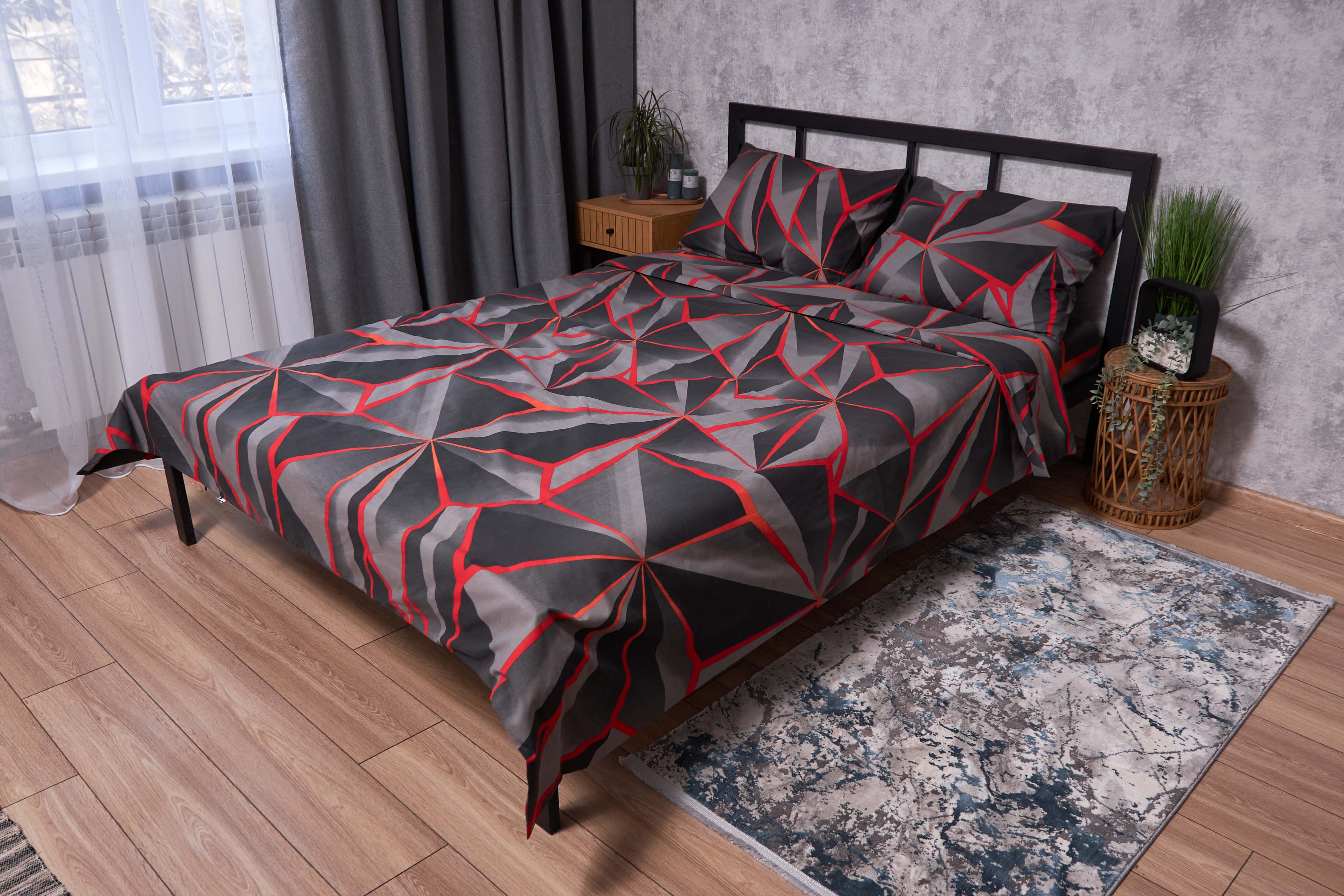 Комплект постельного белья Moon&Star Бязь Gold Люкс Geometry 160х220х2 нав. 2х40х60 (MS-820002258) - Фото 1