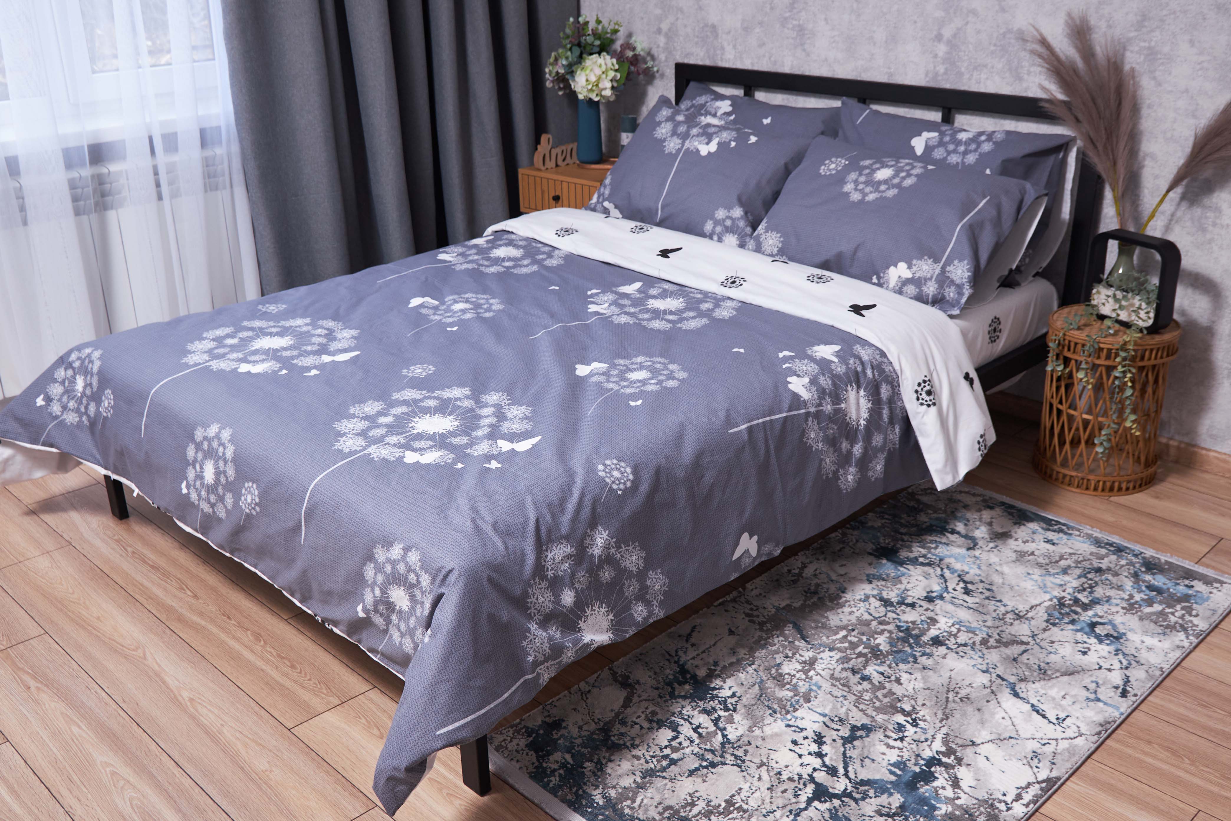 Комплект постільної білизни Moon&Star Бязь Gold Люкс «Hogweed» King Size 220x240 см нав. 2х50х70 (MS-820001564) - Фото 1