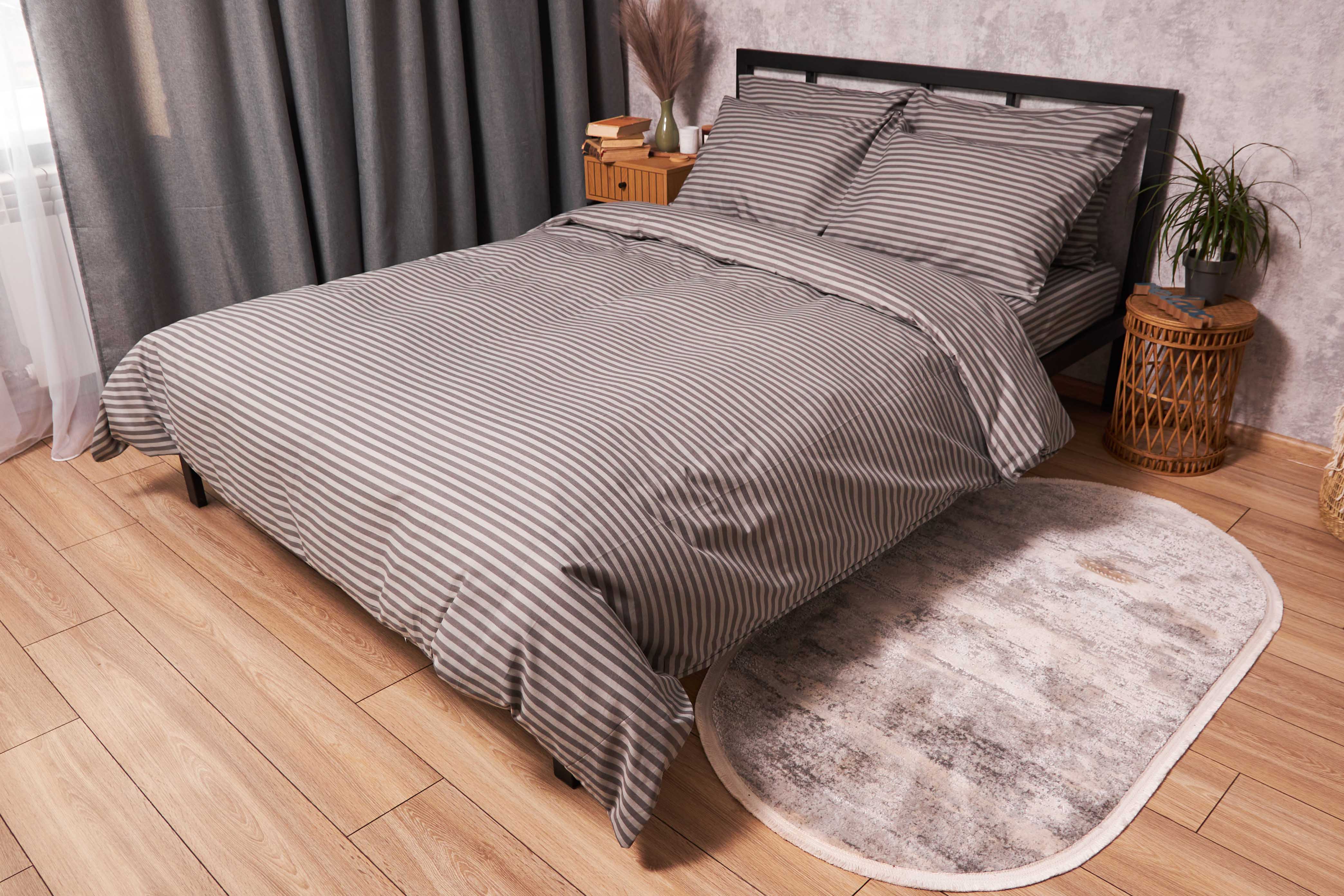 Комплект постільної білизни Moon&Star Бязь Gold Люкс «Ice Grey» 143х210х2 нав. 2х50х70 (MS-820003456) - Фото 1