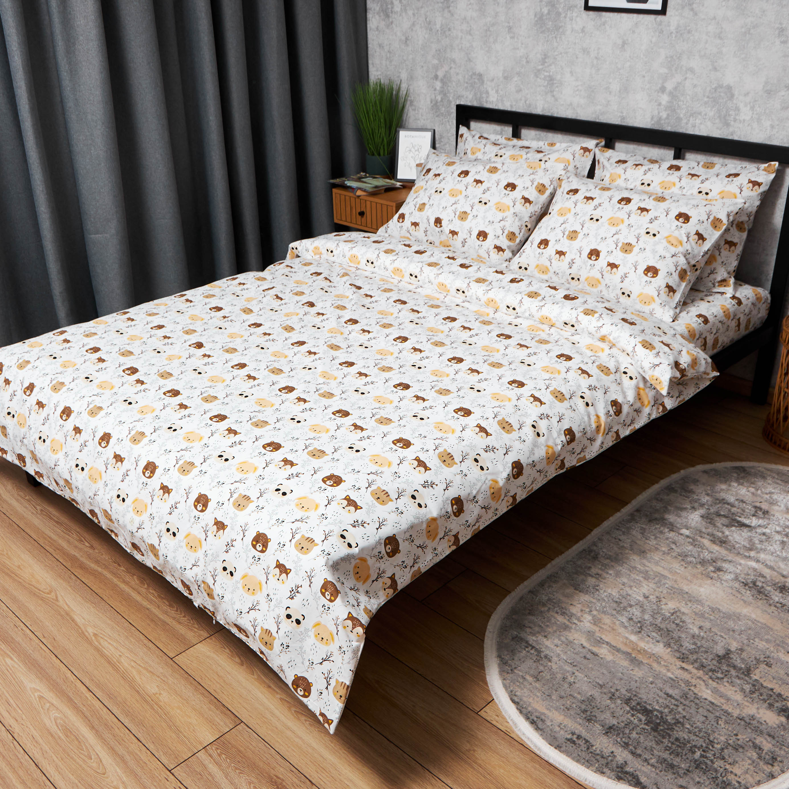 Комплект постільної білизни Moon&Star Бязь Gold Люкс «Jungle Joy» 143х210х2 нав. 4х50х70 (MS-820006433) - Фото 1
