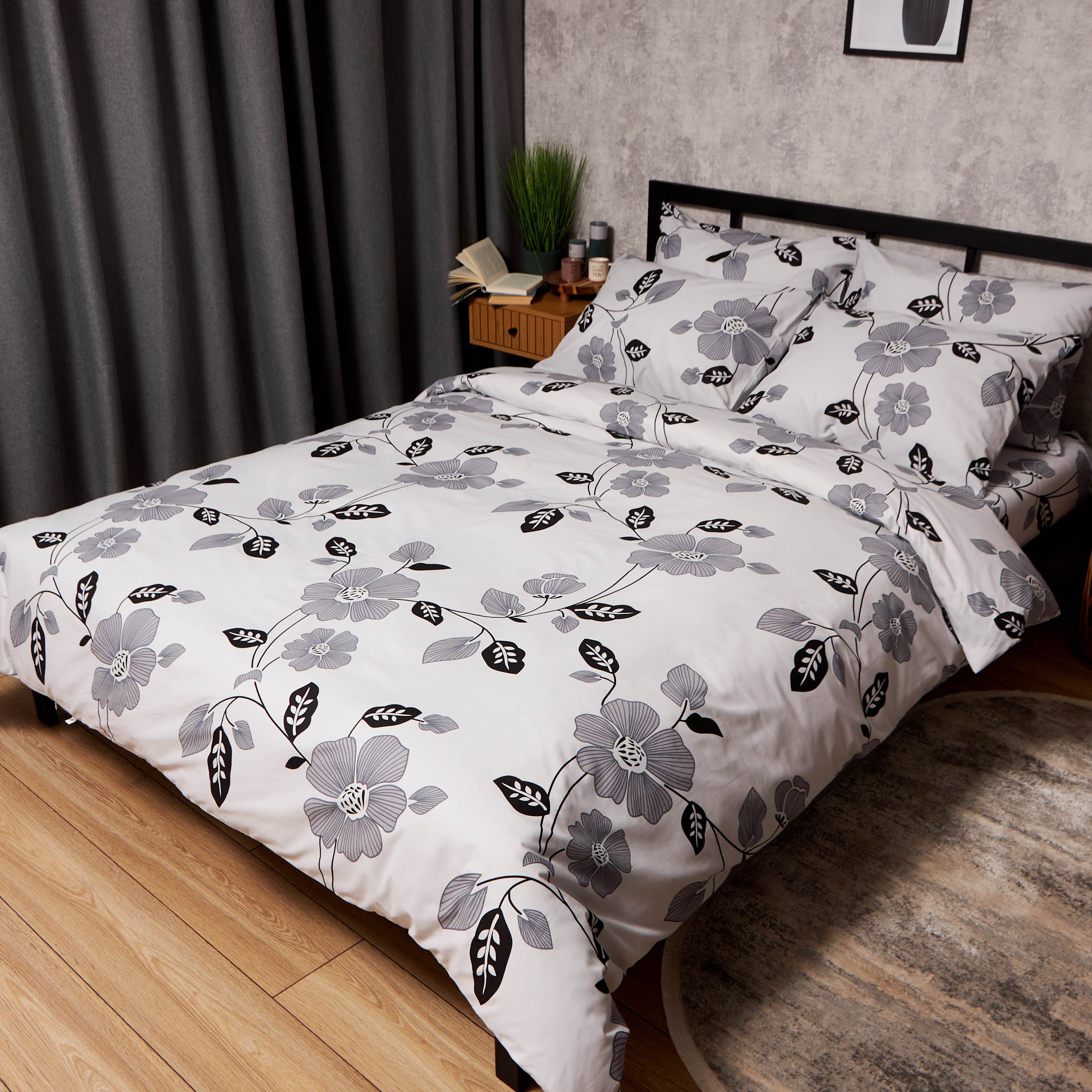 Комплект постільної білизни Moon&Star Бязь Gold Люкс Misty Petals 143х210х2 нав. 4х70х70 (MS-820009444) - Фото 1