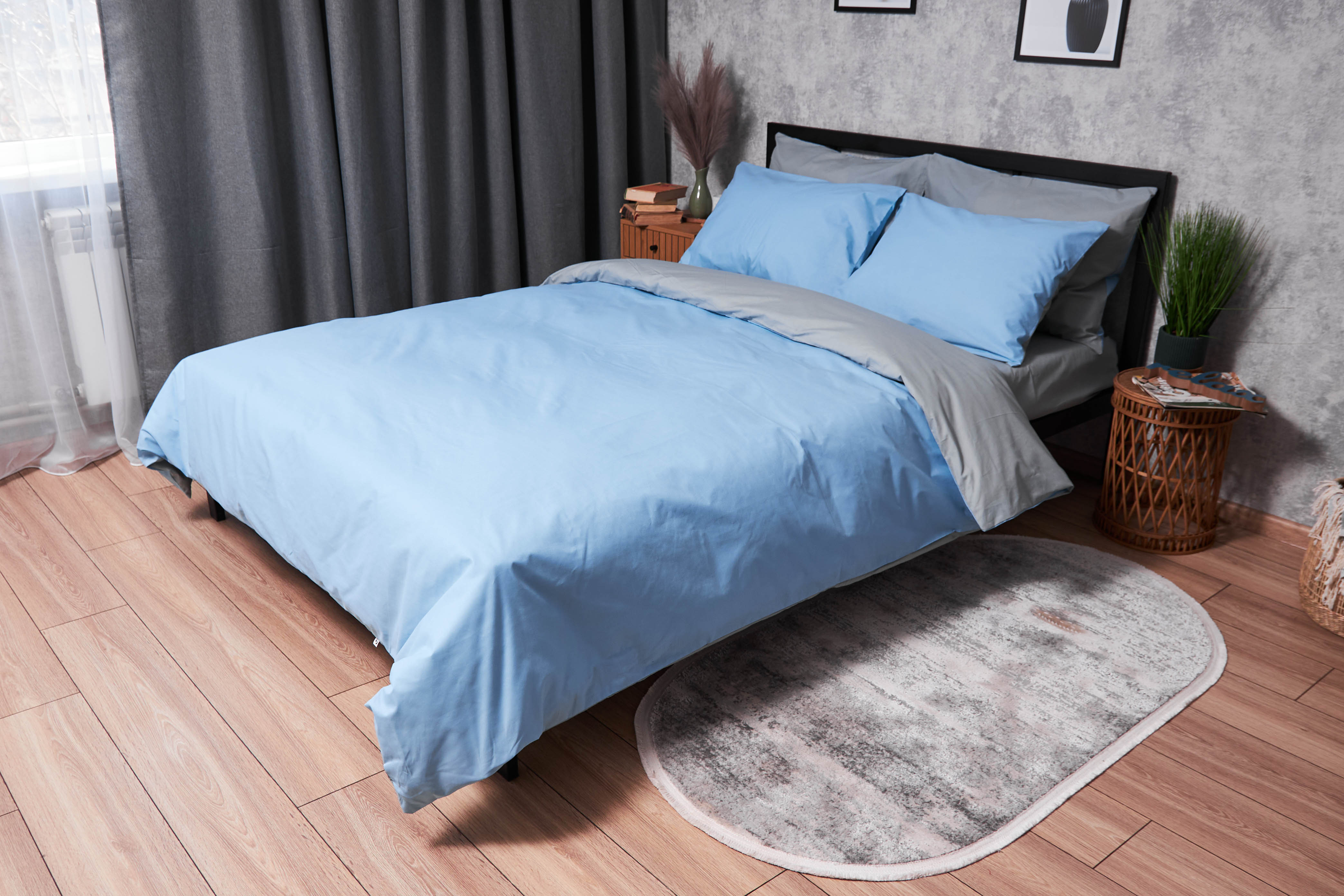 Комплект постільної білизни Moon&Star Бязь Gold Люкс Nordic Gray 143х210 (MS-820003095) - Фото 1