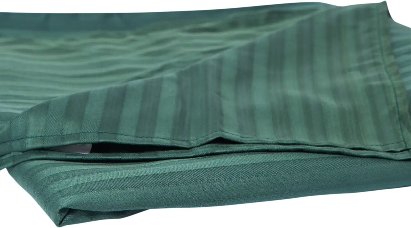 Простынь евро Moon&Star Простирадло Moon&Star Mystic Green Satin Stripe Gold Люкс 200х220 см (MS-860000248) - Фото 1
