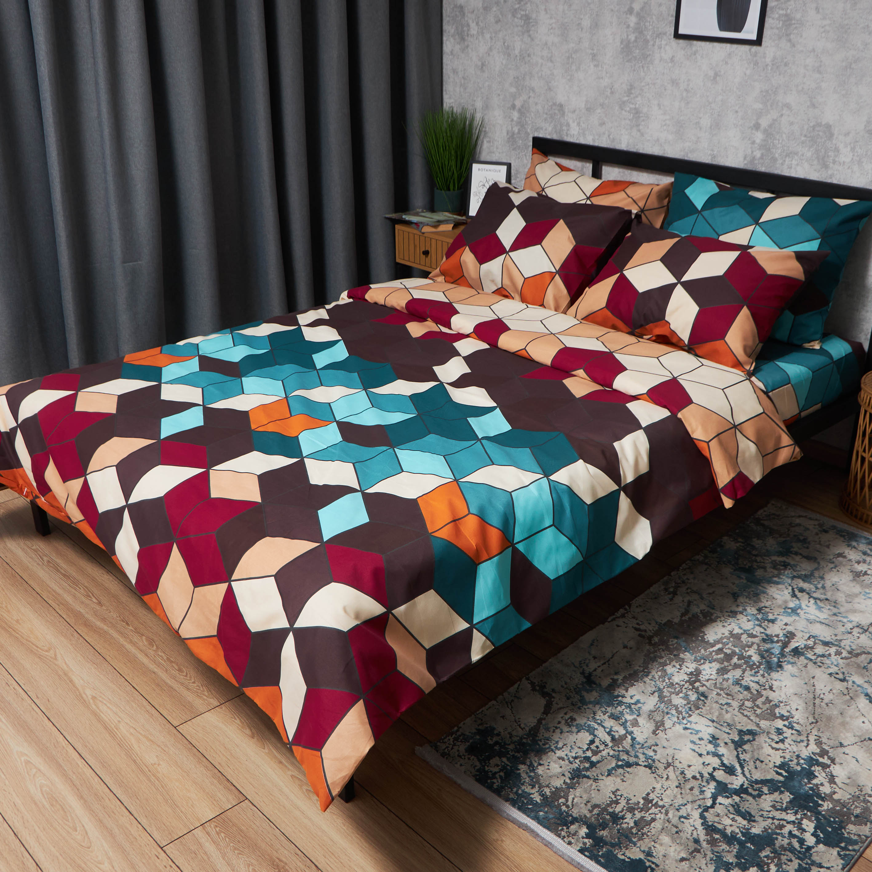 Купити Комплект постільної білизни Moon&Star Мікросатин Premium Modern Chaos King Size 220x240 нав. 4х50х70 (MS-820007938) - Фото 1 Комплект постільної білизни Moon&Star Мікросатин Premium Modern Chaos King Size 220x240 нав. 4х50х70 (MS-820007938) - Фото 1