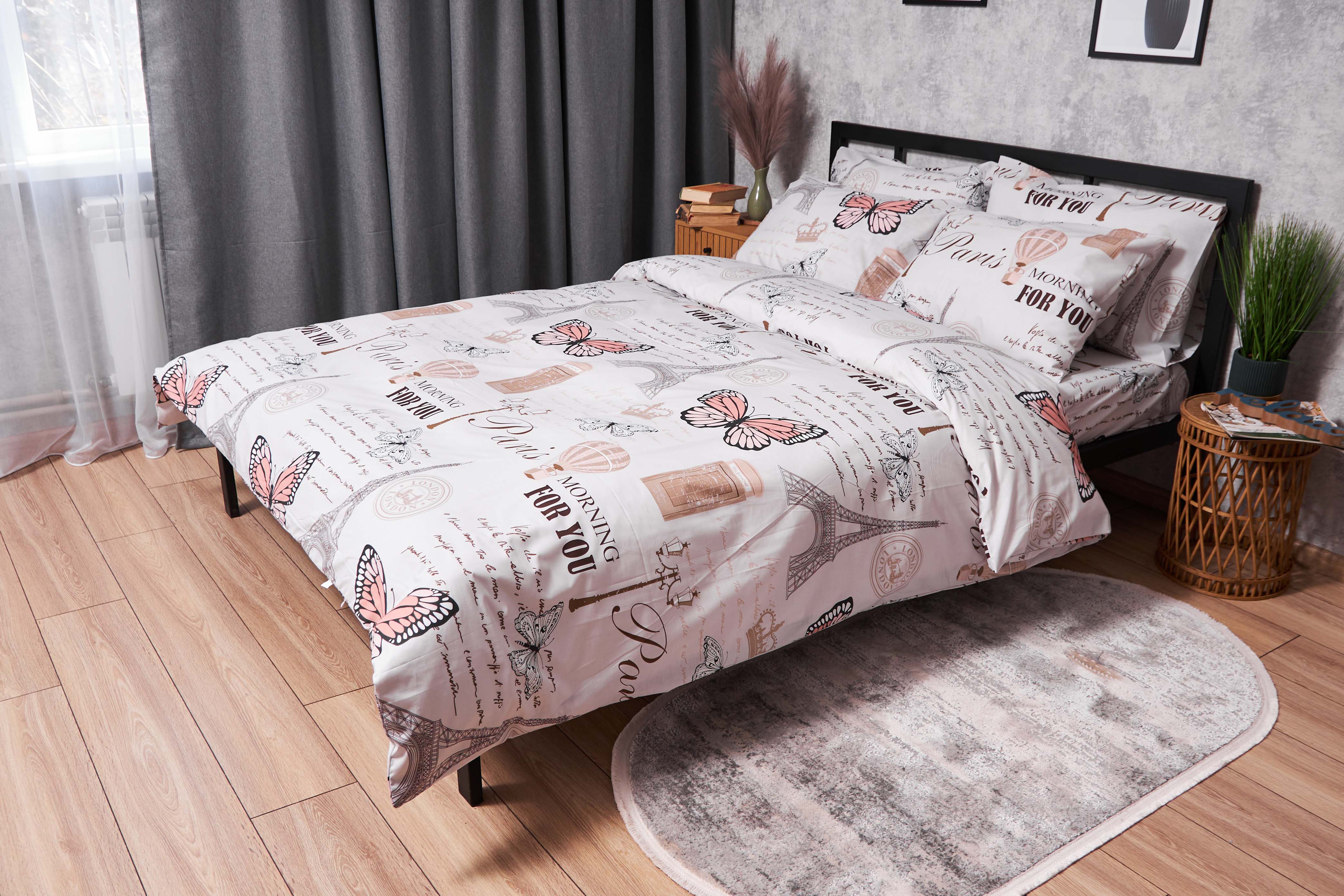 Комплект постільної білизни дитячий Moon&Star Ranforce Elite Paris For You 110х140 нав. 2х40х60 (MS-830000165) - Фото 1