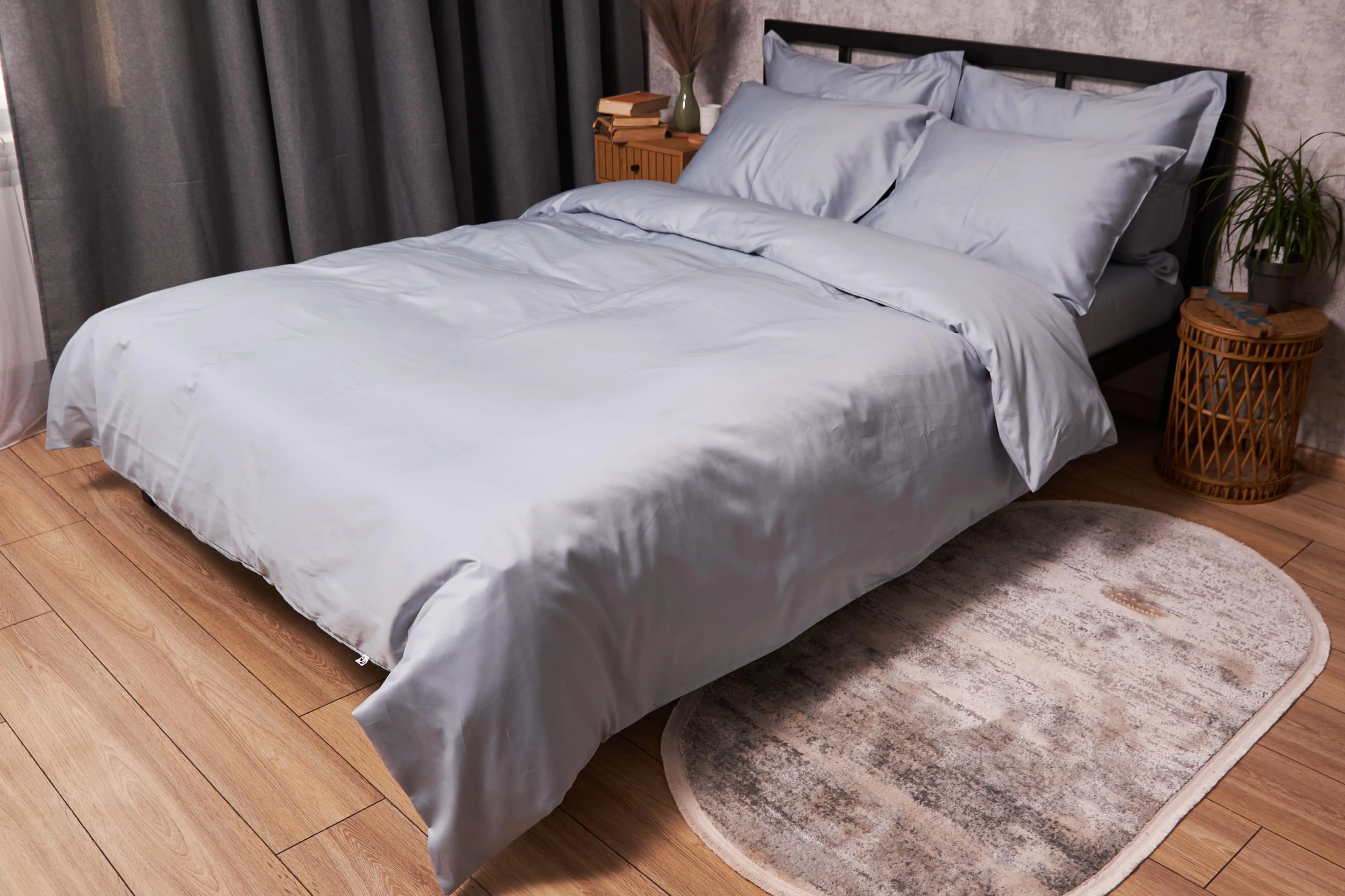 Комплект постільної білизни Moon&Star Satin Premium Skyline 143х210х2 нав. 4х70х70 (MS-820003879) - Фото 1