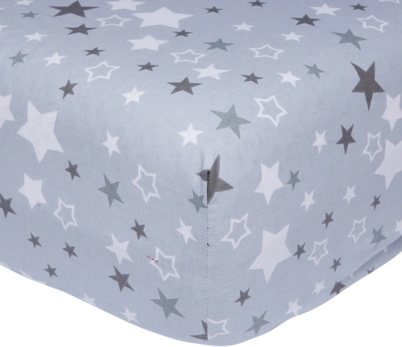 Простынь полуторная Moon&Star Silver Stars Бязь Gold Люкс 160х200х25 см (MS-850000914) - Фото 1