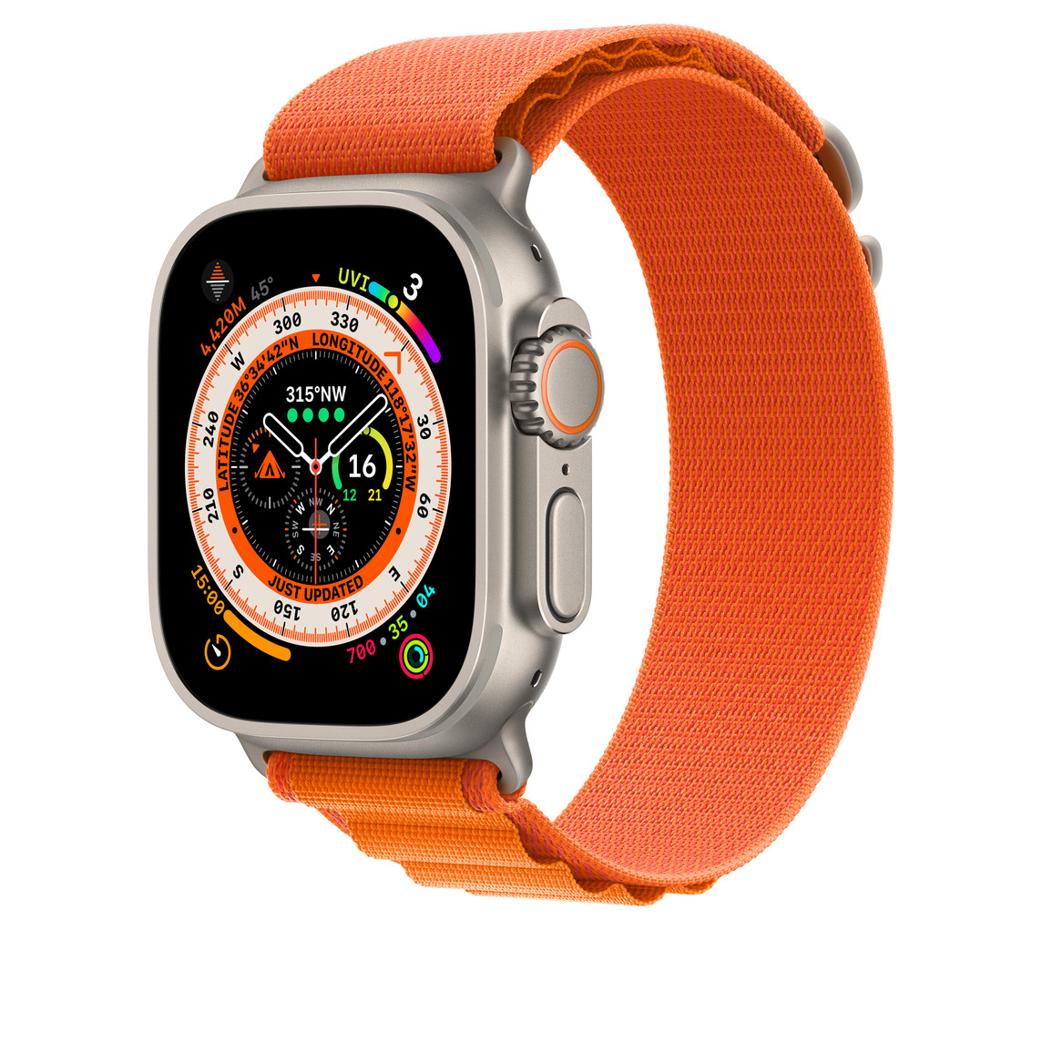Ремешок для смарт-часов Apple 49mm Orange Alpine Loop - Large - Фото 1