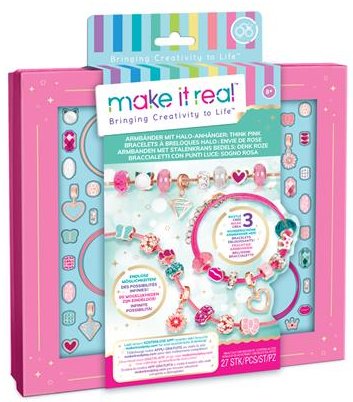Набор для изготовления украшений Make it Real Браслеты Розовое сияние 27 эл. (MR1722) - Фото 1