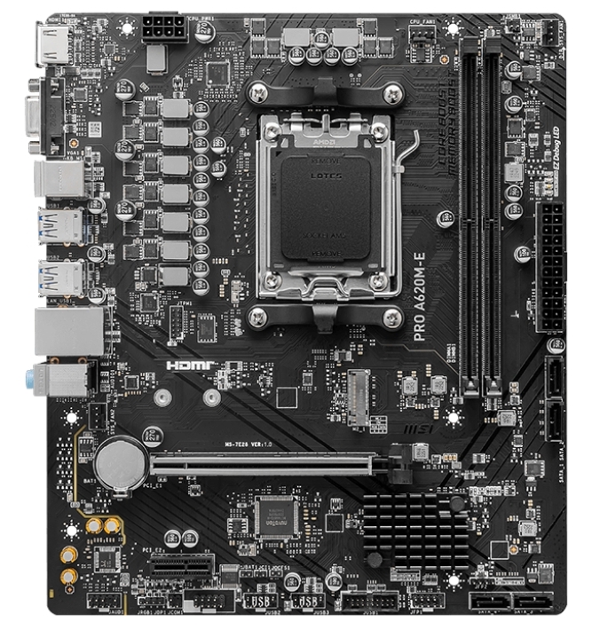 Материнська плата MSI PRO A620M-E - Фото 1