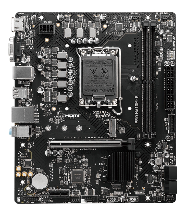 Материнская плата MSI PRO H610M-E DDR5 - Фото 1