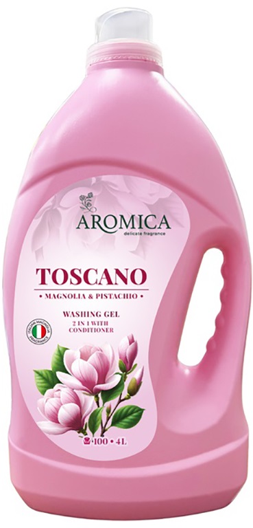 Гель для стирки Aromica д/пр бел и кол. Toscano Magnolia&Pistachio 4 л (4820268103673) - Фото 1