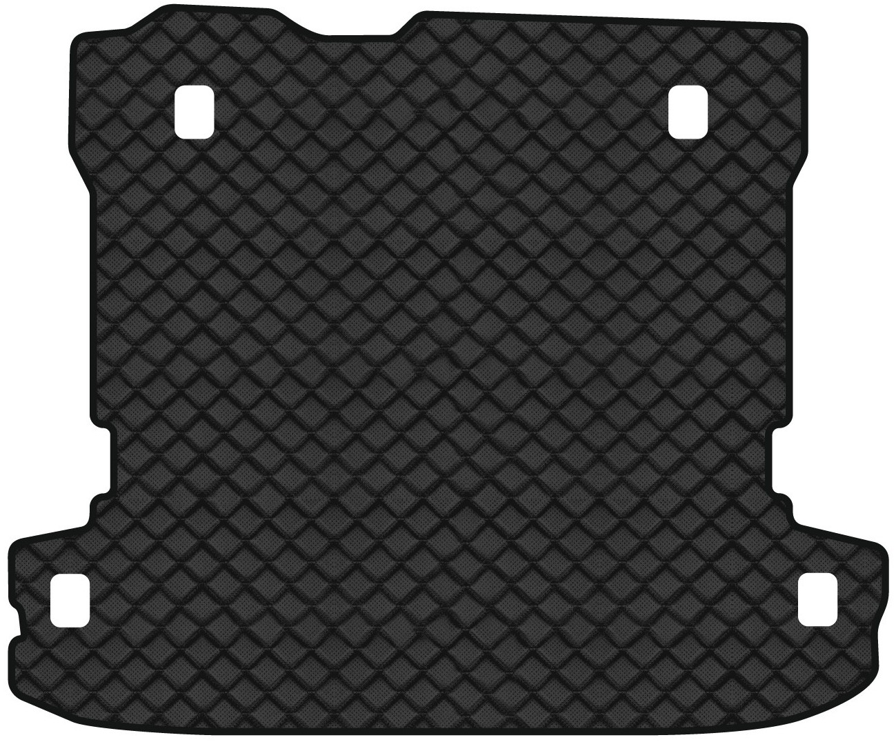 Килимок з екошкіри в багажник авто EVAtech ECO для Pajero Wagon (V60) 5-doors Mitsubishi 2000-2007 3 покоління SUV EU MT1683B1BBB - Фото 1