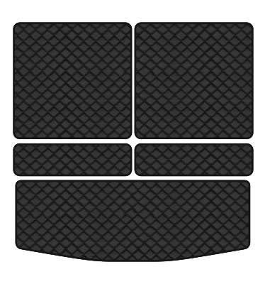 Коврики из экокожи в багажник авто EVAtech ECO для Outlander 7 seats Mitsubishi 2013 3 поколение SUV USA (MT31483BG5BBLB) - Фото 1