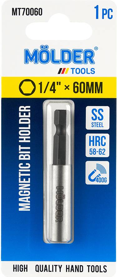 Купити Тримач для біт Molder 60 мм в блістері (MT70060) - Фото 1 Тримач для біт Molder 60 мм в блістері (MT70060) - Фото 1