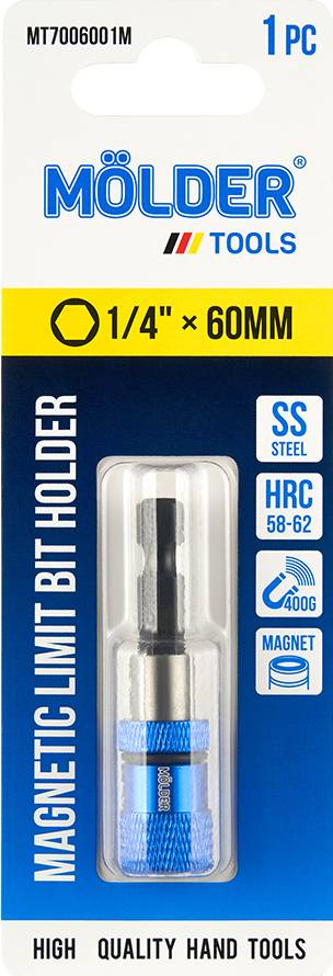 Купити Тримач для біт Molder 60 мм в блістері (MT7006001M) - Фото 1 Тримач для біт Molder 60 мм в блістері (MT7006001M) - Фото 1