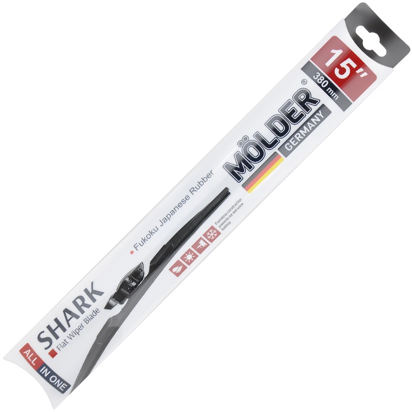 Щітка склоочисника Molder безкаркасна SHARK 15/380 мм (MW380) - Фото 1