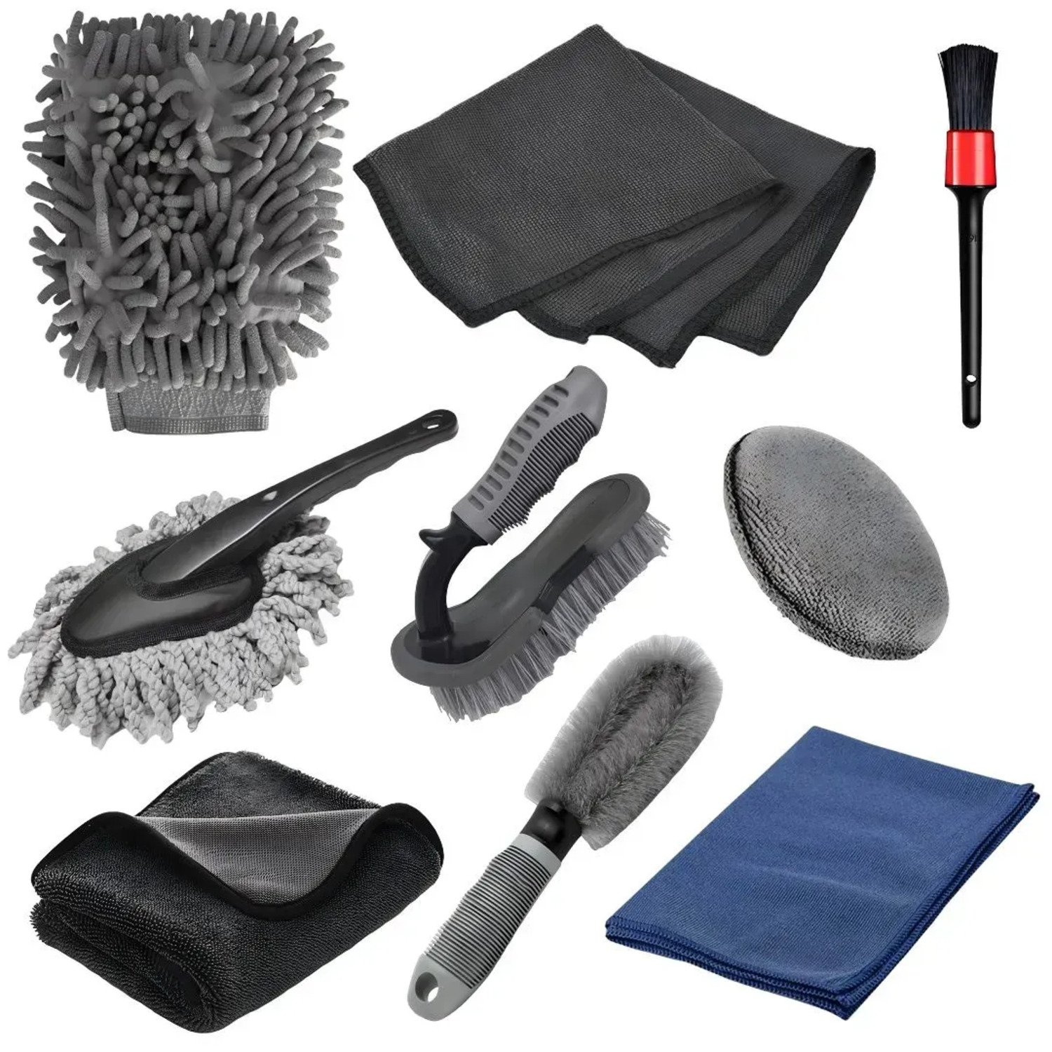 Набір для догляду за автомобілем Poputchik 9 шт. (11-023-IS) - Фото 1