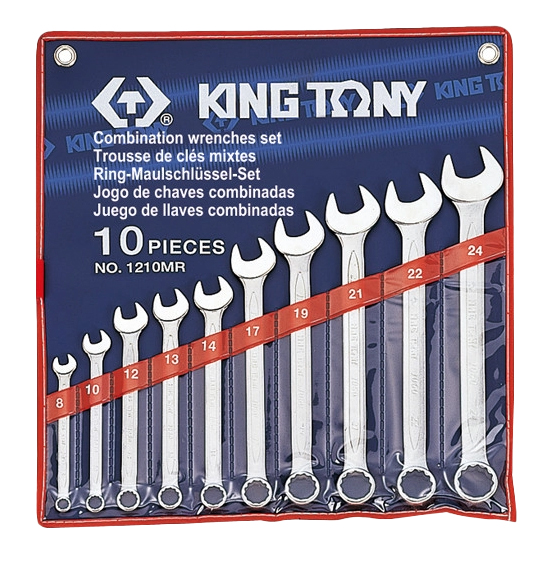 Набор комбинированных ключей KING TONY 10 шт. 8-24 мм (1210MR) - Фото 1