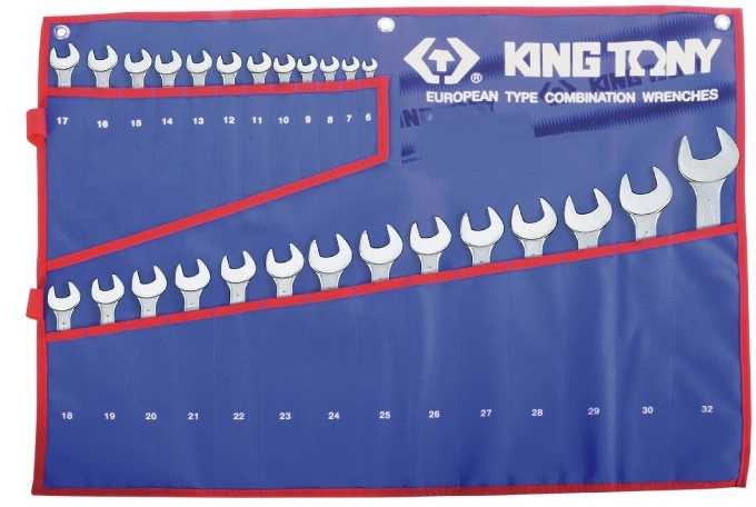 Набір комбінованих ключів KING TONY 22 шт. 6-32 мм (1222MRN) - Фото 1