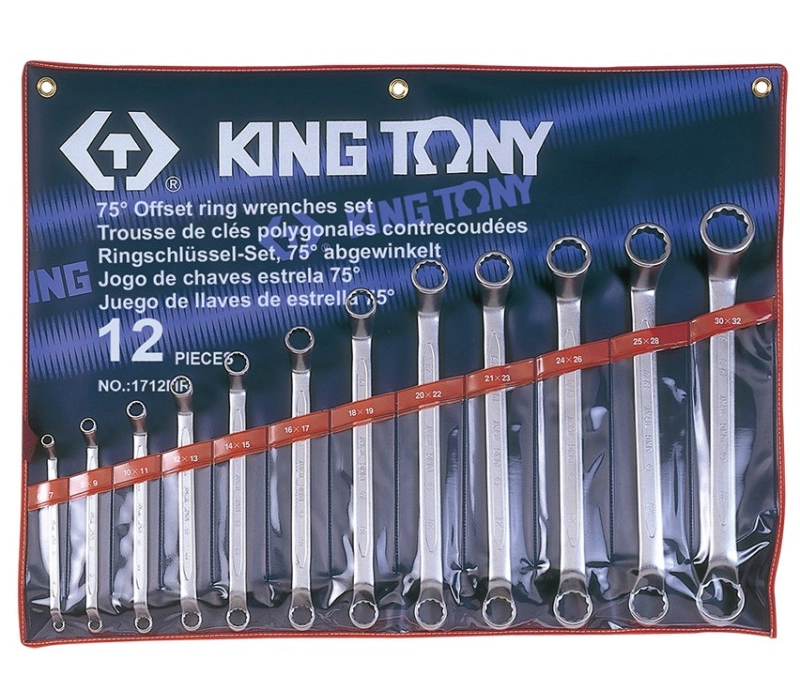 Набор накидных ключей KING TONY 12 шт. (1712MR) - Фото 1