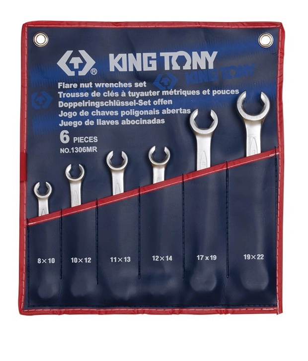 Набор рожковых ключей KING TONY 6 шт. (1306MR) - Фото 1