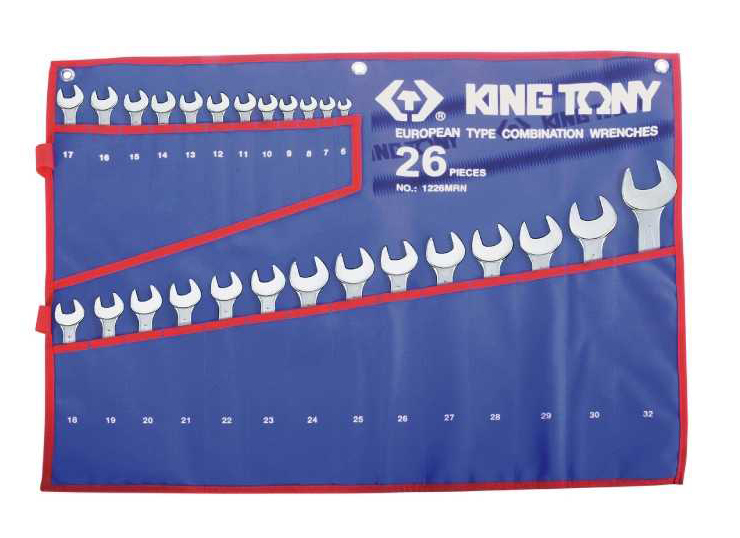 Набір рожково-накидних ключів KING TONY 26 шт. 6 - 32 мм (1226MRN) - Фото 1