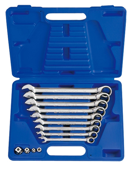 Набор рожково-накидных ключей KING TONY с трещоткой 13 шт. 8-19 мм (13113MR) - Фото 1