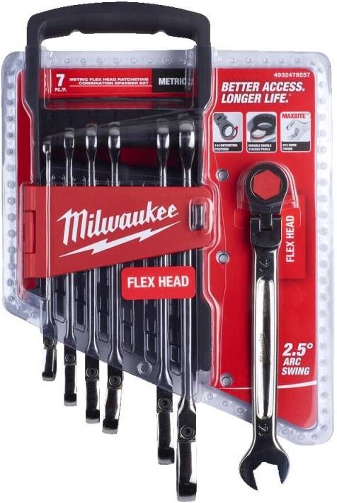 Набір рожково-накидних ключів Milwaukee MAX BITE 7 шт. (4932478557) - Фото 1