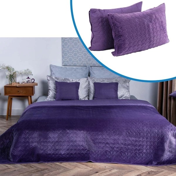 Набір покривало + наволочки євро Руно 220х240 + 2 нав. 50х70 (К_994.55_Violet) - Фото 1