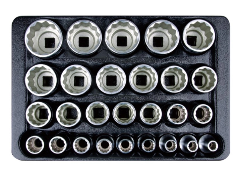 Набір торцевих голівок KING TONY 1/2" 27 шт. (9-4057MR) - Фото 1