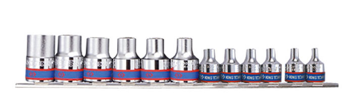 Набор торцевых головок KING TONY 3/8'' 1/2'' 12 шт. (7113PR) - Фото 1