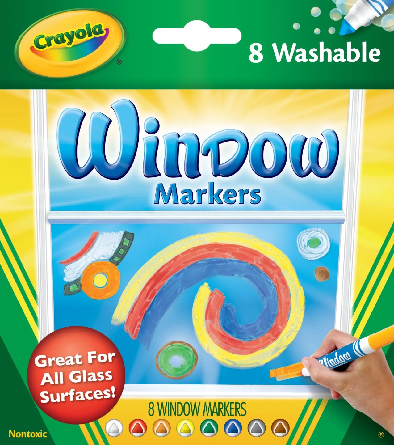 Фломастеры Crayola для рисования на стекле (washable), 8 шт (256344.024) - Фото 1