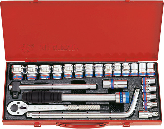 Набор торцевых головок KING TONY 1/2'' 24 шт. (4033MR) - Фото 1