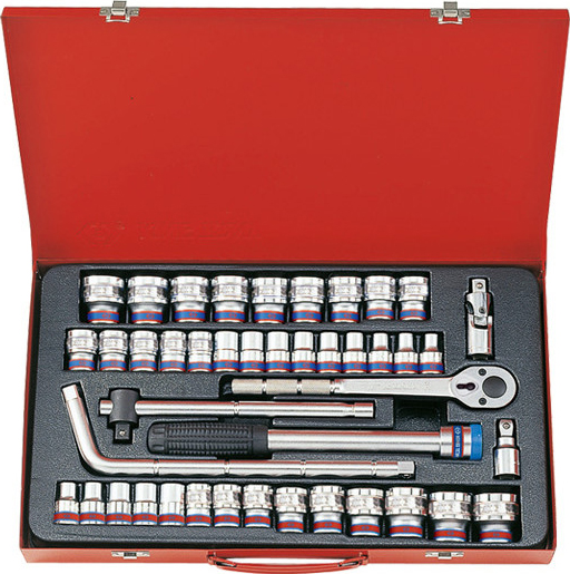 Набір торцевих голівок KING TONY 1/2'' 43 шт. (4544CR) - Фото 1