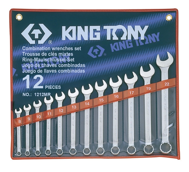 Набор комбинированных ключей KING TONY 12 шт. 8-22 мм (1212MR) - Фото 1