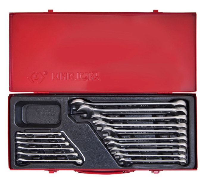 Набір комбінованих ключів KING TONY 16 шт. 6-24 мм (1216MR11) - Фото 1