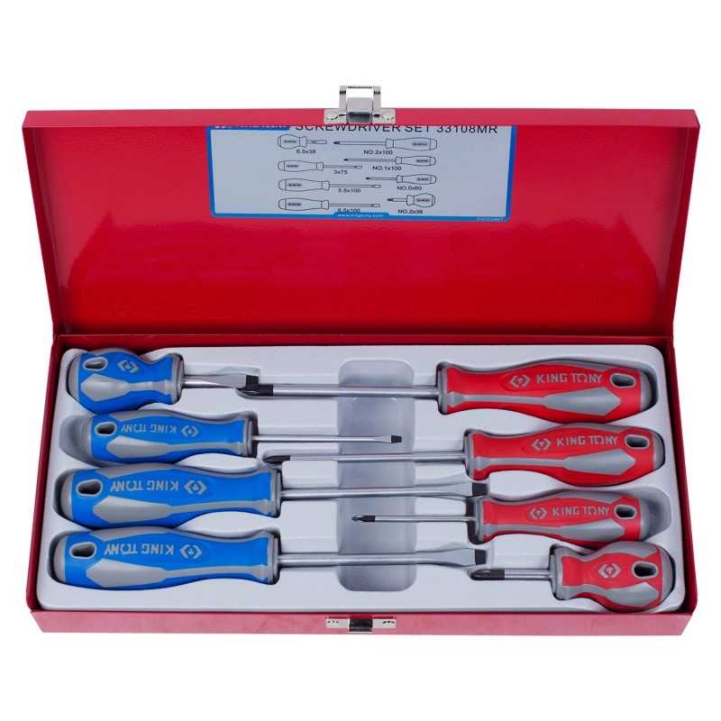 Набір викруток KING TONY 8 шт. (33108MR) - Фото 1