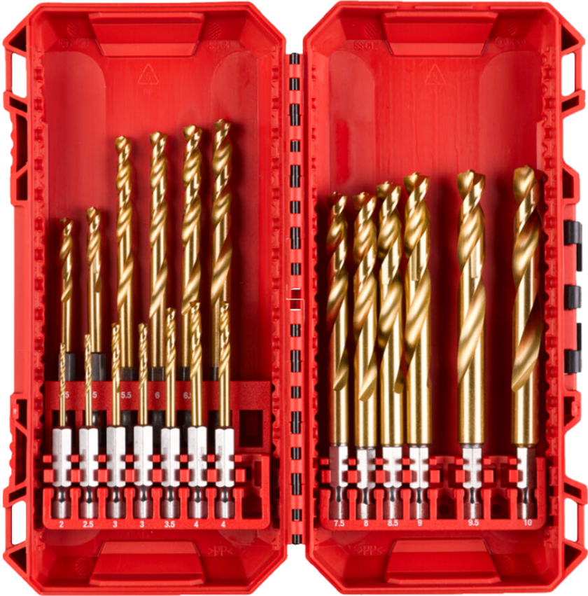 Набір свердел Milwaukee RedHEX Shockwave HSS-TiN 19 шт. (4932493866) - Фото 1