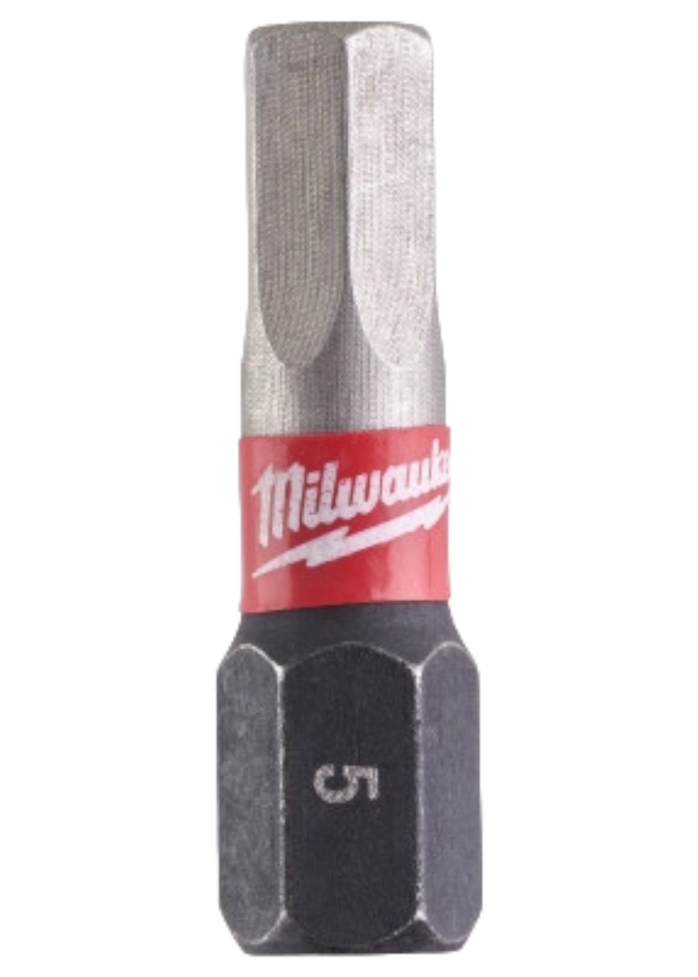 Бита для отвертки Milwaukee Shockwave Hex5 25 мм 2 шт. (4932430896) - Фото 1