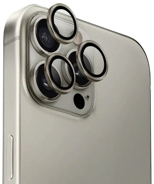 Защитное стекло для смартфона NEU Chatel Metal Frame Lens Protector Glass for iPhone 16 Pro/16 Pro Max Natural Grey (Lens16ProGrey) - Фото 1