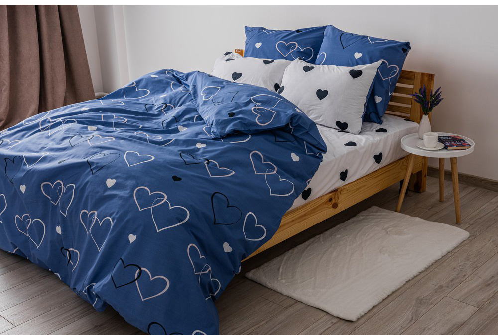 Комплект постельного белья ТЕП Happy Sleep Navy Blue Love 31 (2-03794_24828) - Фото 1