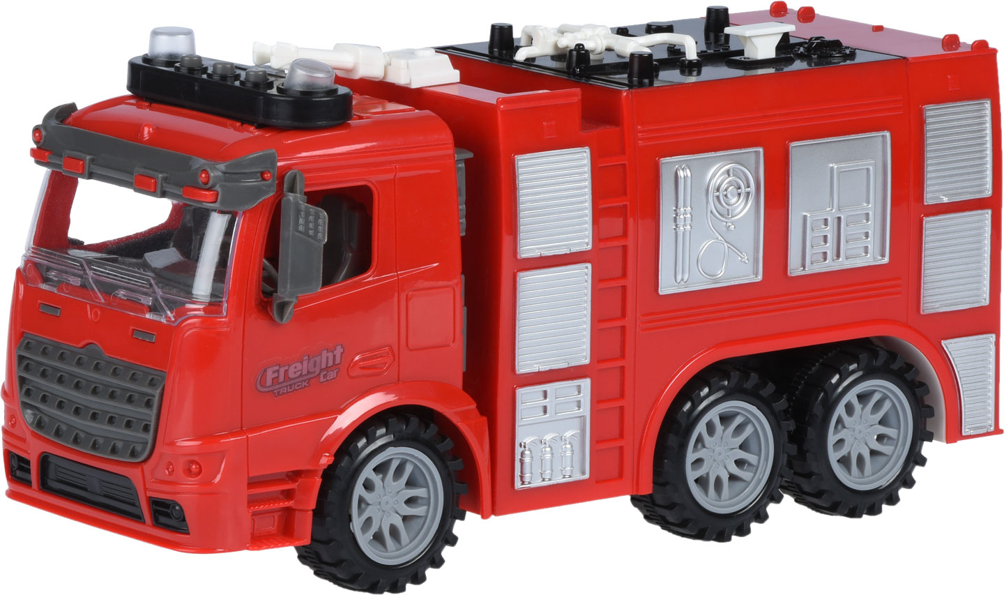 Наземна спецтехніка Same Toy Truck Пожежна Машина зі світлом і звуком (98-618AUt) - Фото 1