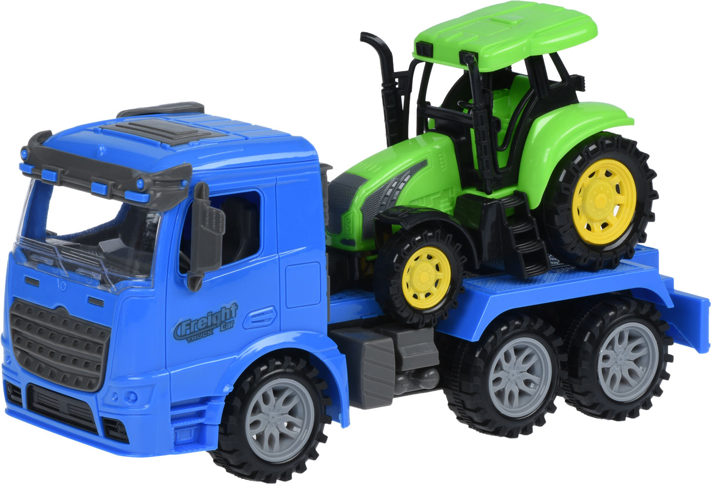 Наземна спецтехніка Same Toy Truck Тягач Синій з Трактором (98-613Ut-2) - Фото 1