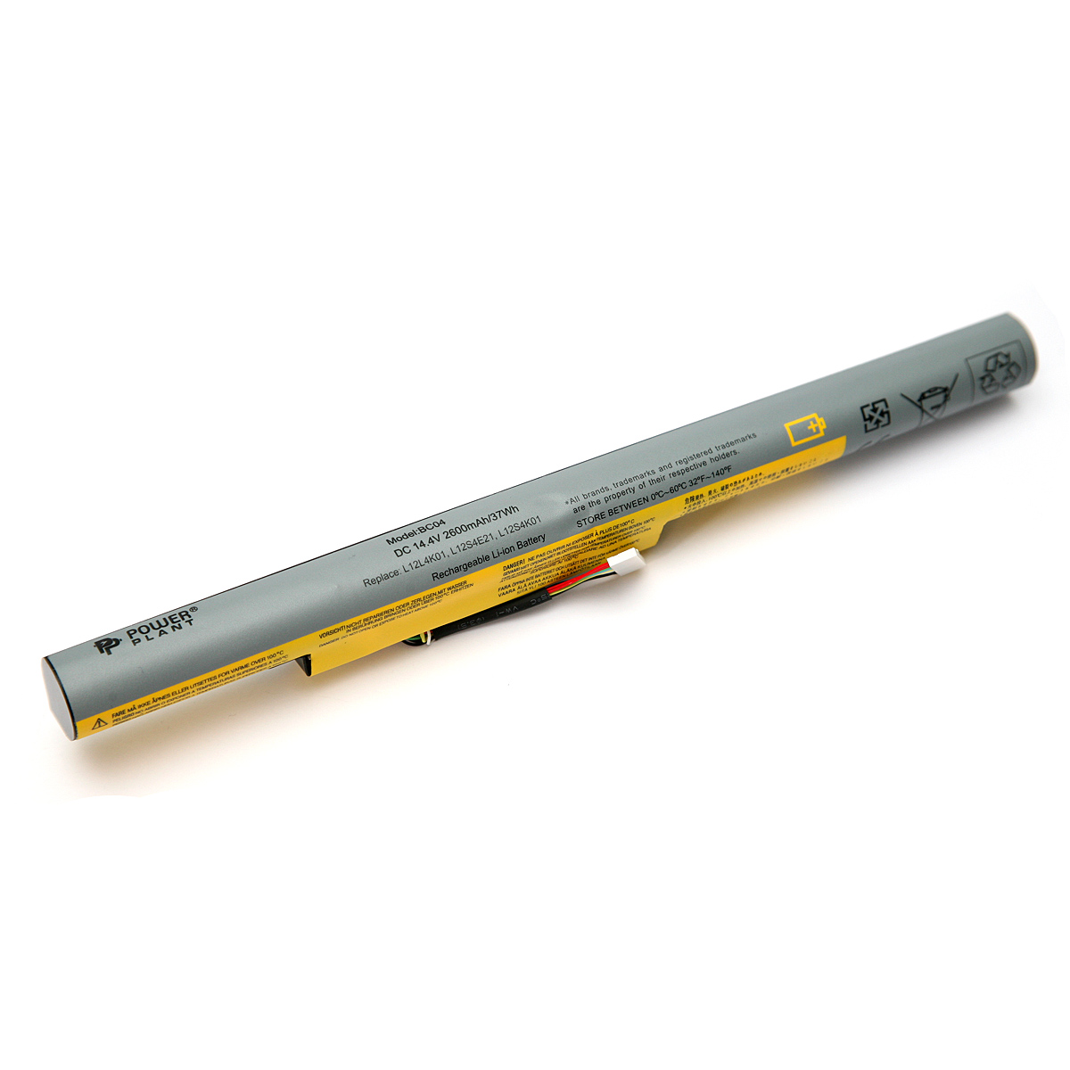 Аккумулятор для ноутбука PowerPlant IBM/LENOVO IdeaPad Z500 (L12L4K01, LOZ500L7) 14.4V 2600mAh (NB00000298) - Фото 1