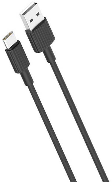 Кабель синхронизации данных XO Type-C NB156 2.4A/1m Black (NB156-TC-1-BK) - Фото 1