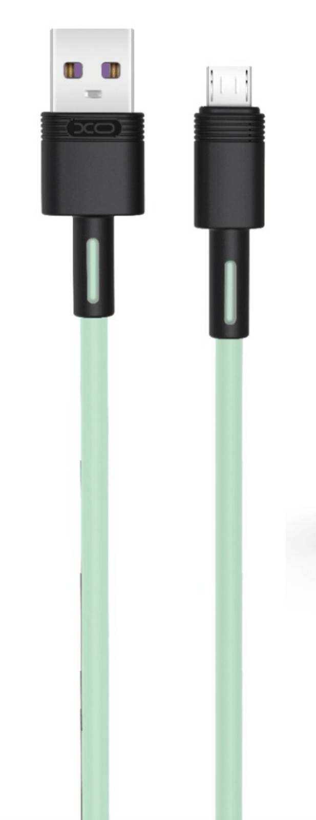 Кабель синхронизации данных XO microUSB NBQ166 5A/1m Green (NB166-M-1-GR) - Фото 1