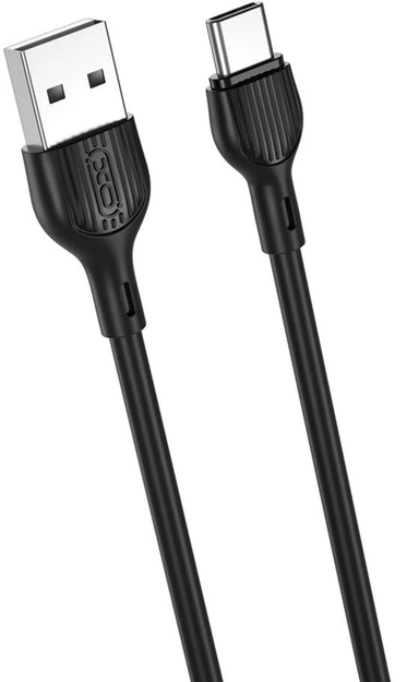 Кабель синхронізації даних XO NB200 2.1A USBtype-c 1m Black (6920680878048) - Фото 1