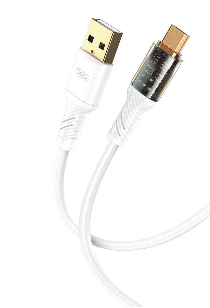 Кабель синхронизации данных XO microUSB NB229 2.4A/1m White (NB229-M-1-WH) - Фото 1